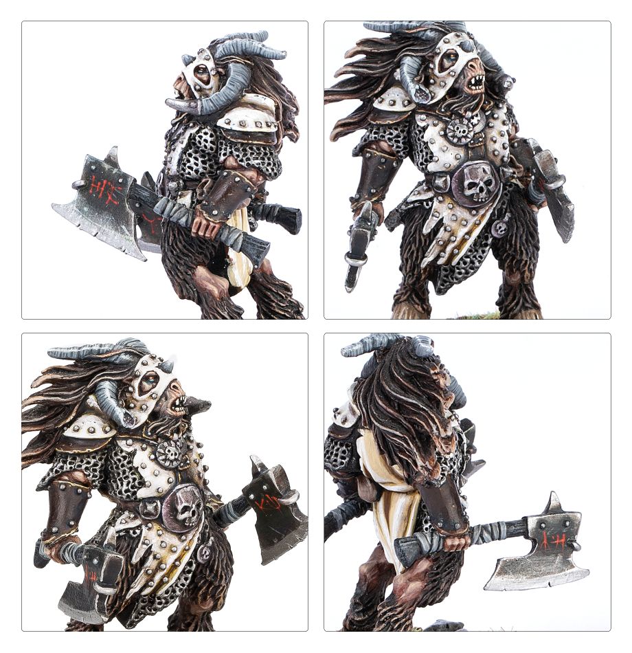 Großhäuptling mit Menschenreißer-Äxten