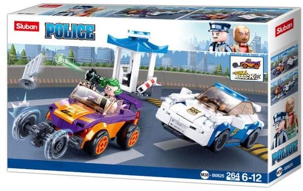 Sluban Police Chase with Pull Back Motor M38-B0825