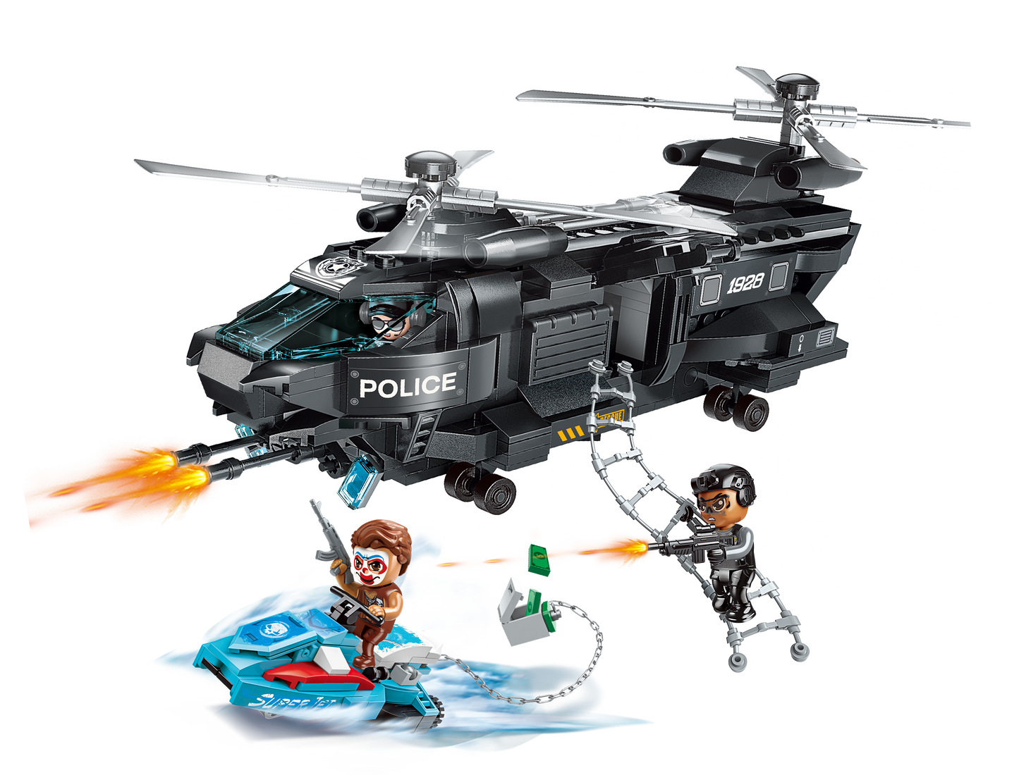 Polizei Transporthubschrauber im Einsatz