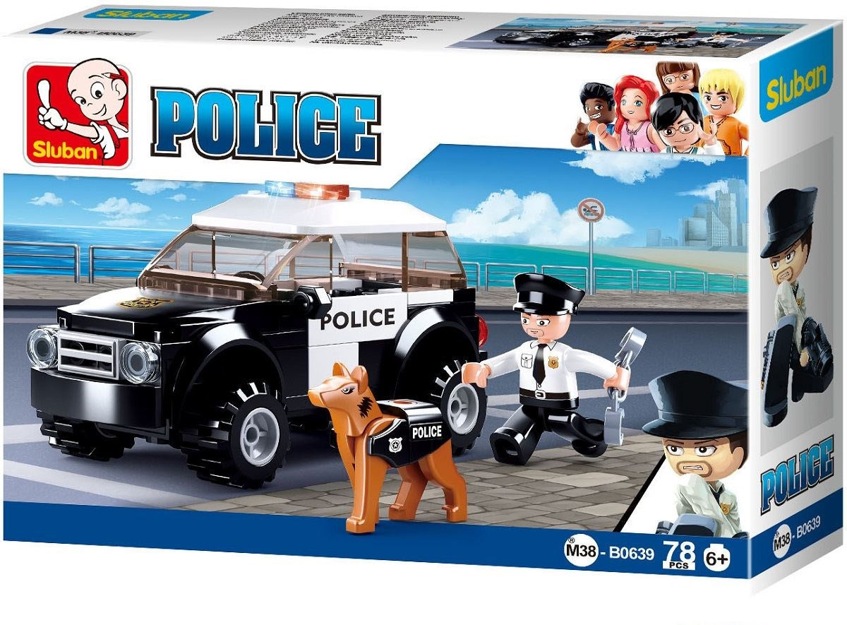 Sluban Police Car with Police Dog M38-B0639