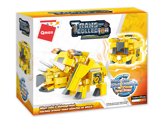 Trans-Collector machine armour beast cube Triceratops Dinosaurier